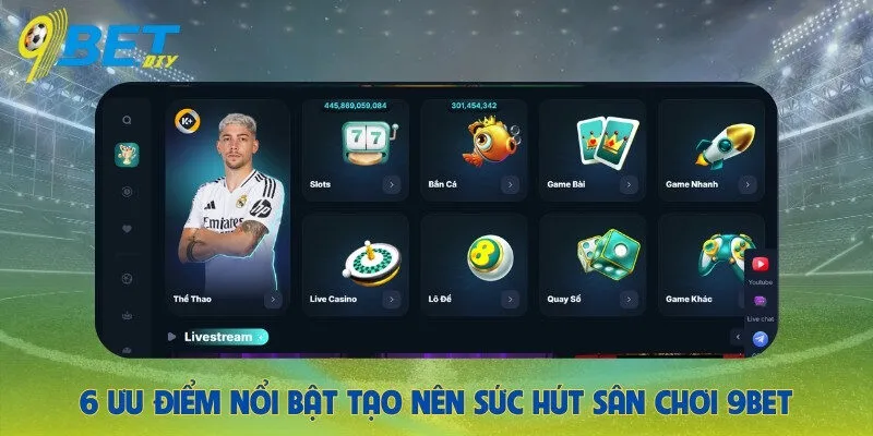6 Ưu Điểm Nổi Bật Tạo Nên Sức Hút Sân Chơi 9BET