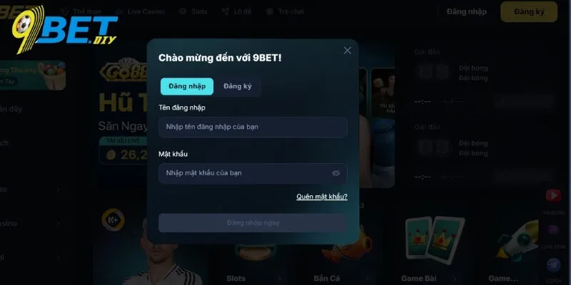 Hướng dẫn đăng nhập 9BET chỉ trong 1 phút
