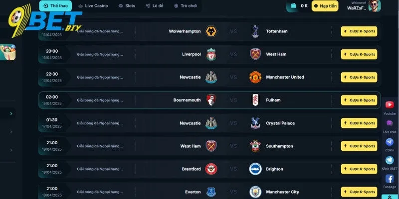 Lưu ý quan trọng cần nắm khi tham gia thể thao 9BET