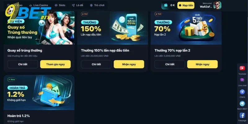 Những sự kiện hot có một không hai tại nhà cái