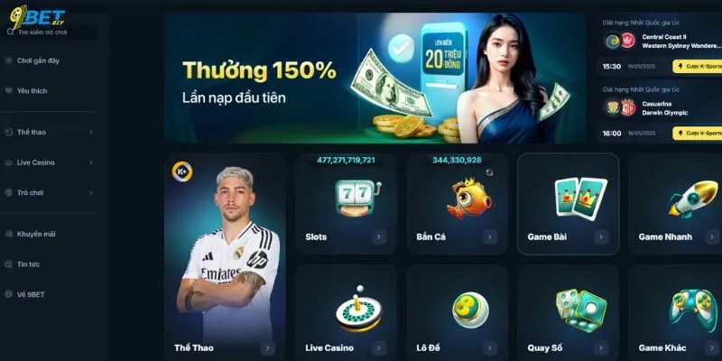 9BET là nhà cái thể thao top 1 sever